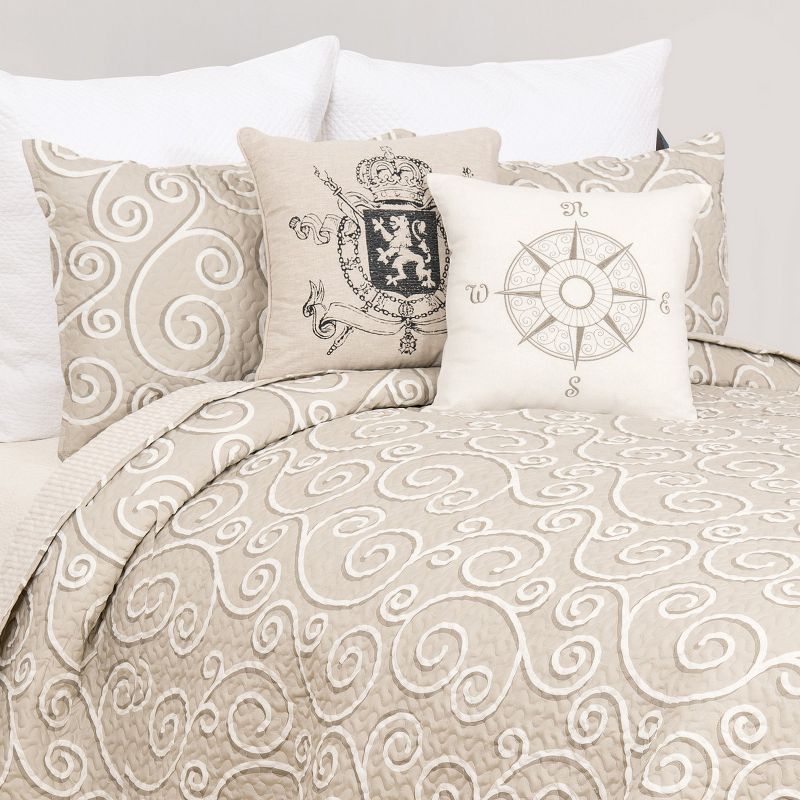 C&F Home Elmont Contemporary Scroll Quilt Set - Reversible and Machine Washable, 1 of 7