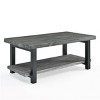 42" Pomona Metal Wood Coffee Table Slate Gray - Alaterre Furniture - 2 of 4