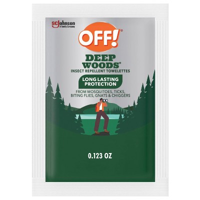 OFF! Deep Woods Mosquito Repellent Wipes 25% DEET - 12ct