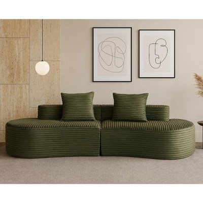 VASIP Modular Compressed Sofa,Space-Saving Design, Soft Curved Style,for Living Room, Apartment, Bedroom,Beige
