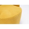 Yellow Teddy Fabric Swivel Armchair Bucket Chair with Black Powder Coating - 4 of 4