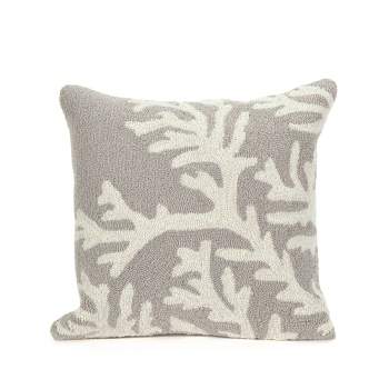18"x18" Front Porch Coral Design Indoor/Outdoor Square Throw Pillow - Liora Manne
