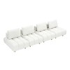 120" Teddy Straight Sectional Sofa, Spacious Seats, Mid-Century Modern - 3 of 4