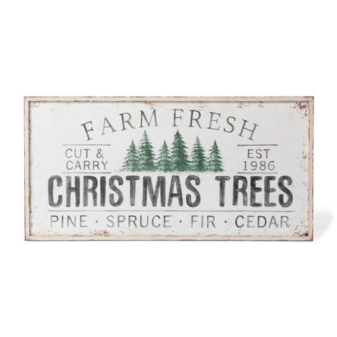 Park Hill Collection Christmas Tree Farm Iron Plaque : Target