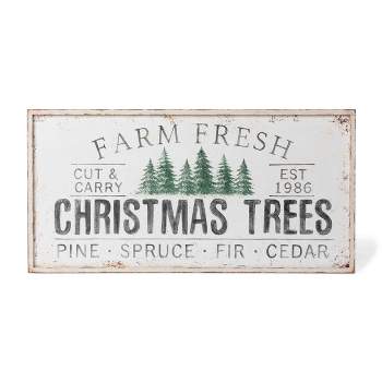 Park Hill Collection Christmas Tree Farm Iron Plaque
