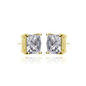 Guili Sterling Silver Square Stud Earrings with Clear Cubic Zirconia – A Timeless and Elegant Design That Adds Classic Sparkle to Any Look - 1 of 4