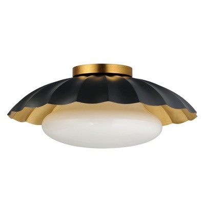 Maxim Lighting Primrose 1 - Light Flush Mount in  Black/Gold Leaf
