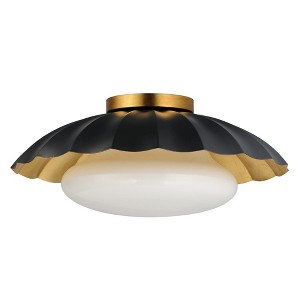 Maxim Lighting Primrose 1 - Light Flush Mount in  Black/Gold Leaf - 1 of 1