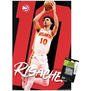 Trends International NBA Atlanta Hawks - Zaccharie Risacher 25 Unframed Wall Poster Prints - 1 of 4