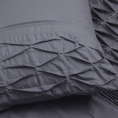 Gray Twin Down Alternative Microfiber Comforter and Pillow Sham Set