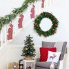 Swtroom 24In Prelit Artificial Christmas Wreaths for Front Door Christmas Decorated ,50 Warm White LED lights for Indoor Outdoor - 2 of 4