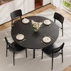 GustoWave 47" Round Dining Table for 4, Kitchen & Dining Room Table with Storage Shelf - 2 of 2