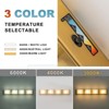 LLHZSY 22"/29"W Rectangle LED Dimmable Vanity Light 3/4-Light Simple Curved Cloud Glass Wall Light Sconce-3000K/4000K/5000K,Black/Gold - 4 of 4