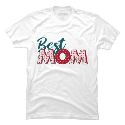Men's Design By Humans Best Mom Heart Pattern By Semir T-Shirt