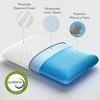 PDTEND White Standard Size Gel Memory Foam Pillow - Medium Firm, Breathable Washable Cover - 3 of 4