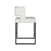 Meridian Furniture,Caleb White Vegan Leather Counter Stool, Set of 2 - 3 of 4