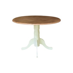 International Concepts 42" Round Dual Drop Leaf Pedestal Dining Table - 1 of 4