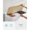 SONGMICS 39.6Gal (150L) Laundry Hamper, 3-Section Laundry Basket, Laundry Hamper with Lid, Bamboo, Foldable - 3 of 4