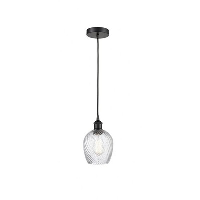 Salina - 1 Light Cord Hung Mini Pendant In Industrial Style-9.75 Inches Tall and 5 Inches Wide