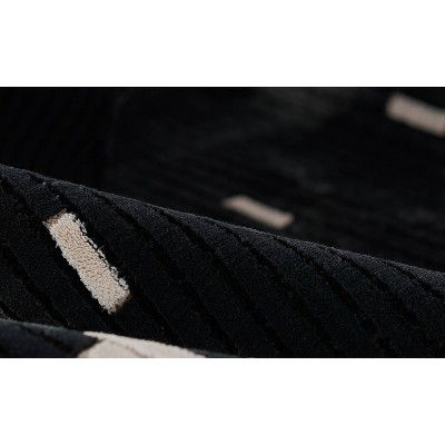 Noho Black and Ivory Rectangular Synthetic Area Rug