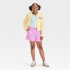 Girls' Disney Stitch Terry Shorts - Pink - 3 of 3