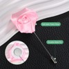 Unique Bargains Wedding Groom Boutonnieres Rose Flower Lapel Pins for Men 1 Pc - 2 of 4
