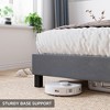 Whizmax Queen/Full Size Metal Platform Bed Frame with Removable Pillow Back, Mattress Foundation with Wood Slat Support, No Box Spring Needed, Gray - 4 of 4
