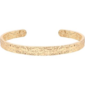Gold Bangle Bracelets for Women Trendy Chunky Adjustable Twist Love Textured Bracelet - 1 of 4