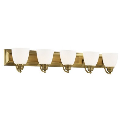 Livex Lighting Springfield 5 - Light Vanity in  Antique Brass