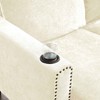 FONTOI U-shaped Sofa with Storage Chaise, 3-Seat Sofa Couch with Cup Holders for Living Room Apartment, White, 101.06"*35.43"*52.36" - 4 of 4