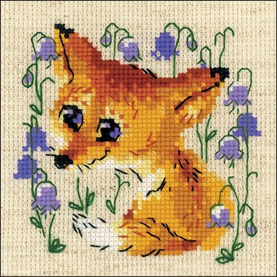 RIOLIS Counted Cross Stitch Kit 5"X5"-Little Fox (14 Count)