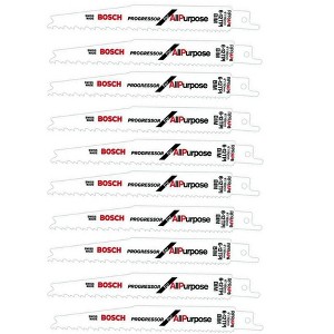 Bosch RPRAP6 (10 Pack) 6-Inch 6/12 TPI Wood Cutting Reciprocating Saw Blades # RPRAP6B-10PK - 1 of 1