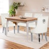 IULULU Dining Chairs Set of 2 with Stainless Steel Legs and Lion Head Handles - 3 of 4