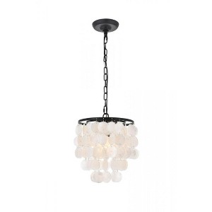 Elegant Lighting Selene 1 light Black Pendant - 1 of 4