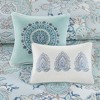 Sapphtopaz 8 Piece Comforter Set Bedding Sets Cotton Plant Flower Pattern Printing and Symmetric Print Reversible Quilt Set - 3 of 4