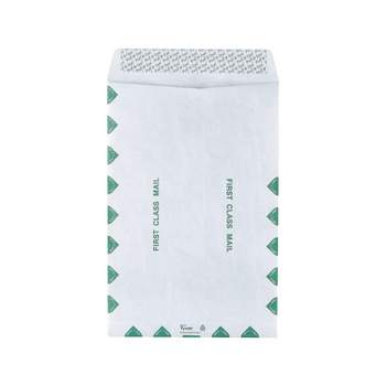 HITOUCH BUSINESS SERVICES EasyClose Catalog Envelopes 10" x 15" White with Green Diamond Border