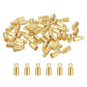 Unique Bargains Copper Rust-proof Glue-in Tassel Necklace Leather Cord End Caps 50 Pcs - 1 of 4