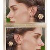 Gold Plated Sterling Silver Rose Stud Earrings, Hypoallergenic & Nickel-Free - 4 of 4