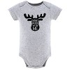 The Peanutshell Baby Boy or Girl Short Sleeve Bodysuits, 5-Pack, Woodland Moose, Newborn to 24 Months - 2 of 4