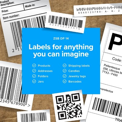 Zebra ZSB-DP14 Efficient Thermal Label Printer with Eco-Friendly Cartridges