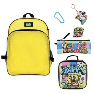 Spongebob Squarepants 5-Piece Clear Backpack & Lunchbox Set - 1 of 4