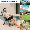 Folding Rattan Chair, Outdoor Lounge Chair with Adjustable Backrest & Widened Armrest, Comfortable Patio Seating, for Garden Balcony Poolside - 3 of 4