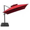 Crestlive Products 13FT Patio Cantilever Umbrella with Base Set Double Top High-strength Aluminum 360°Rotation 5 Heights Adjustable - 2 of 4
