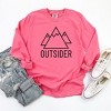 Simply Sage Market Women's Outsider Mountains Long Sleeve Garment Dyed Tee - 2 of 2