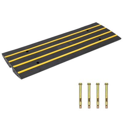 Rubber Curb Ramps  1 Pack, Rubber Threshold Ramp, Non-Slip Driveway Ramps Curbside Bridge Ramp for Loading Dock Garage Sidewalk