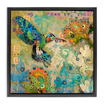 Stupell Industries Boho Hummingbird Pattern, 25" x 25"