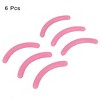 Unique Bargains 6 Pcs Pink Rubber Replacement Cosmetic Accessories Eyelash Curler Pad for Lady - 2 of 4