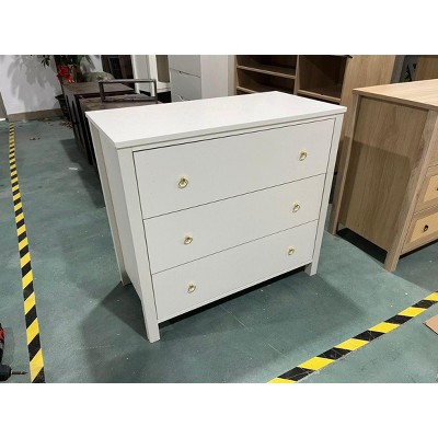 Acekool Drawer Dresser for Bedroom, Modern Wooden Chest with Wide Storage Drawers – White