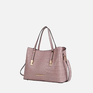 MKF Collection Aurelia Crocodile-Embossed Vegan Leather Women's Tote Stylish Shoulder Handbag by Mia K - 1 of 4