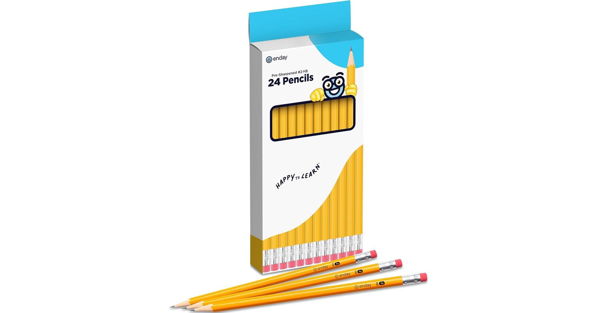 Enday #2 Yellow Pre-Sharpened Pencil, 24 Count